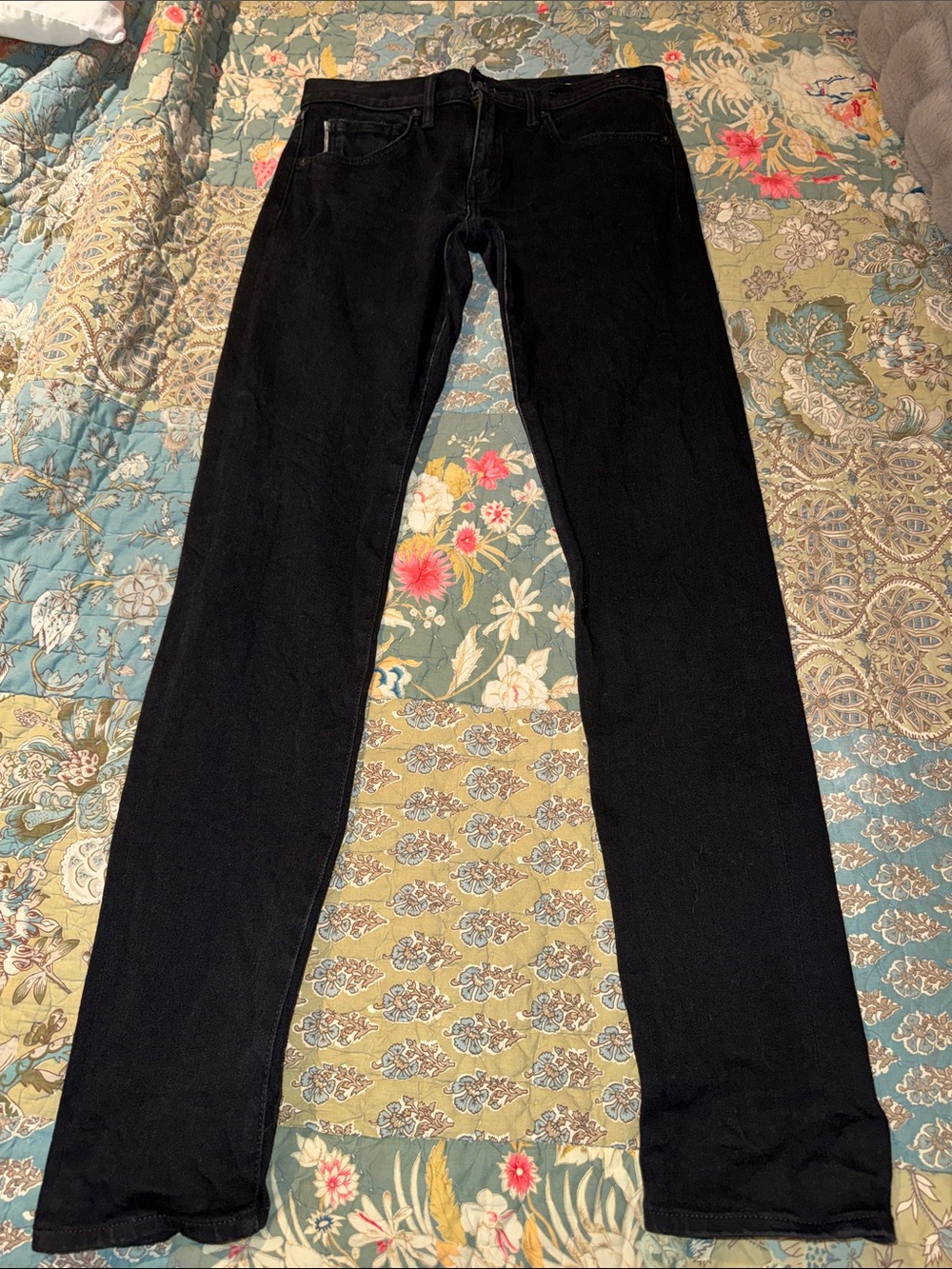 Hiroshi Kato Slim Fit Men's Black Skinny Jeans-Selvedge